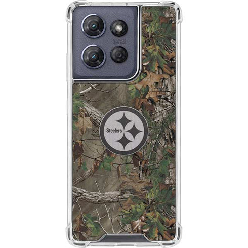 NFL Pittsburgh Steelers Realtree Xtra Green Camo Moto G Play 5G (2025) Clear Case